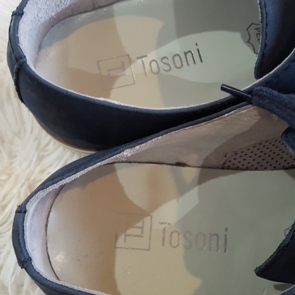 TOSONI blue suede oxfords - Picture 5 of 8